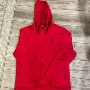 Red Jordan Zip Up Hoodie